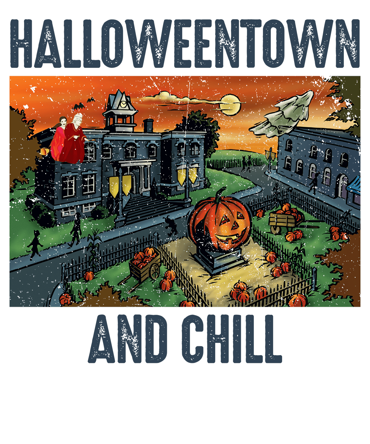 Halloweentown And Chill UV DTF Sticker (Test)