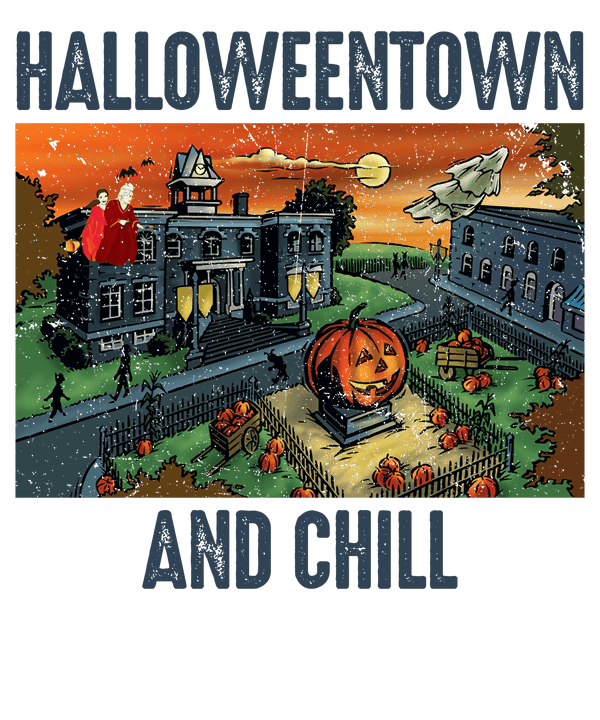 Halloweentown And Chill UV DTF Sticker (Test)